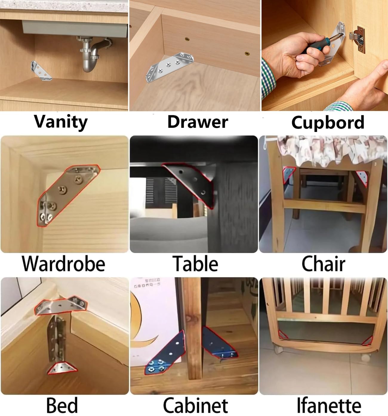 90° Triangle Corner Brackets Kit