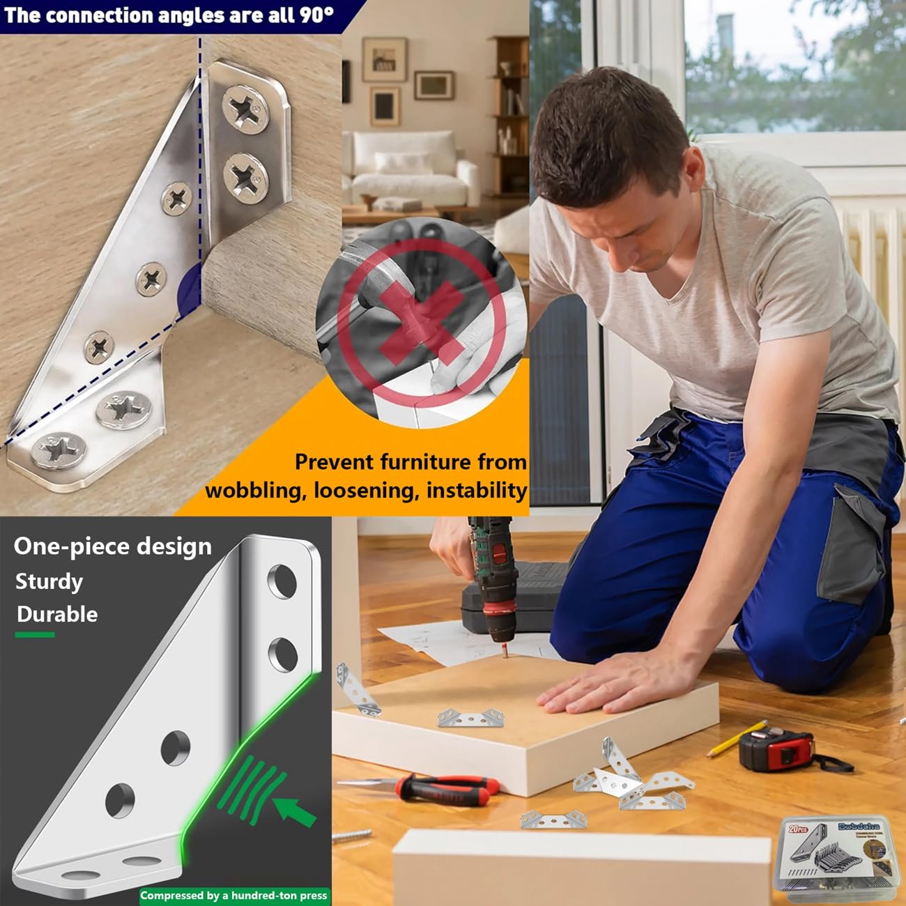 90° Triangle Corner Brackets Kit image 4
