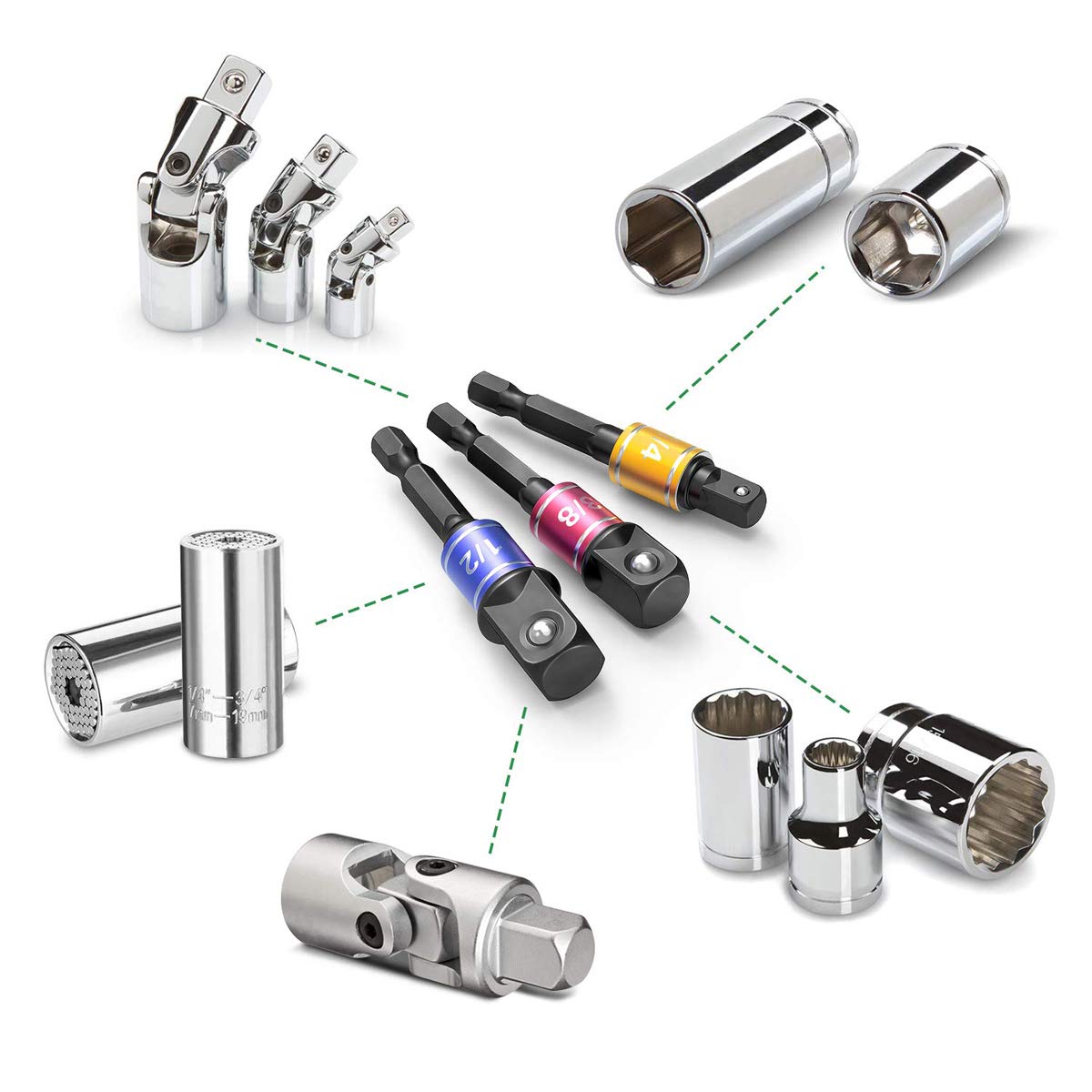 3-Piece Impact Socket Adapter Set image 5