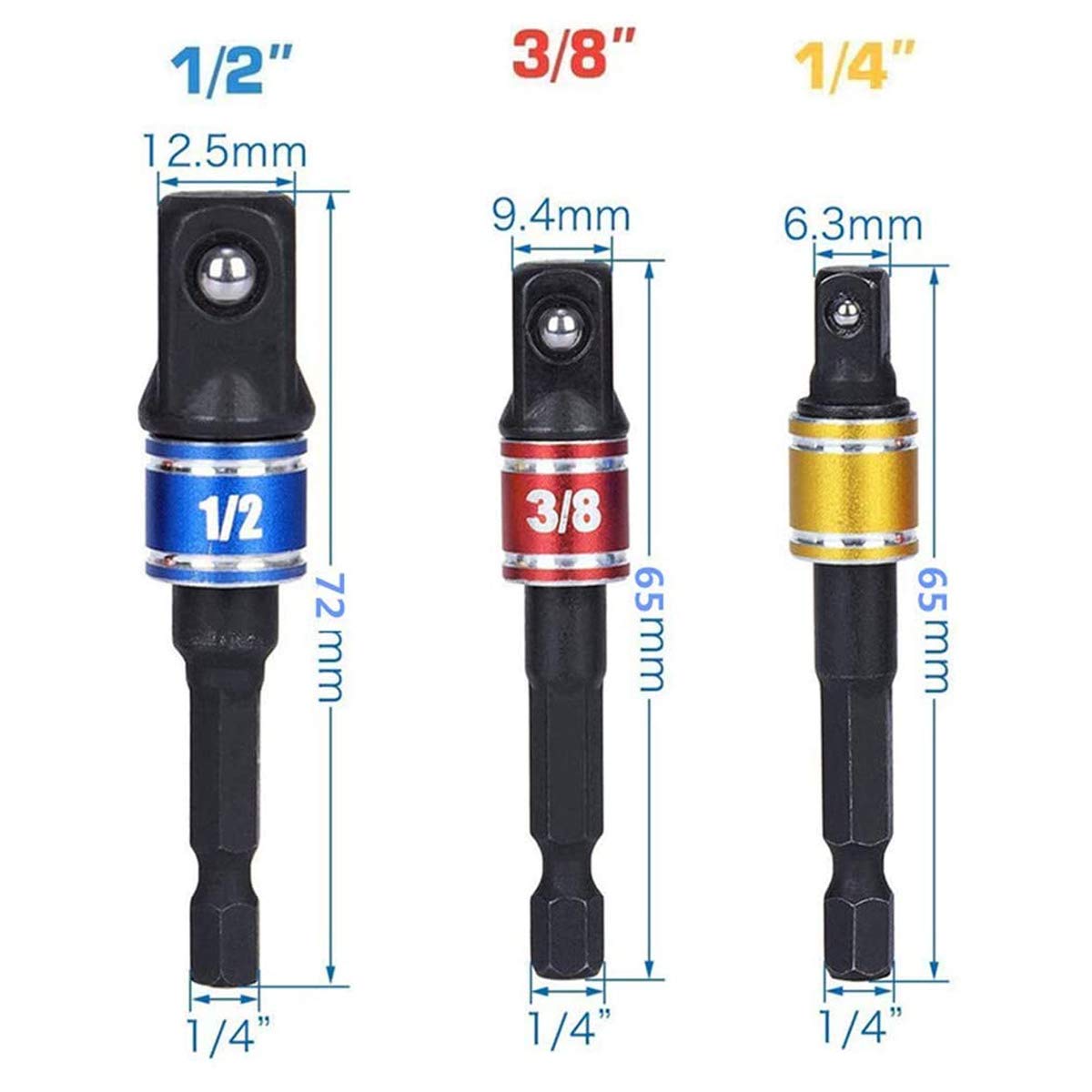 3-Piece Impact Socket Adapter Set image 2