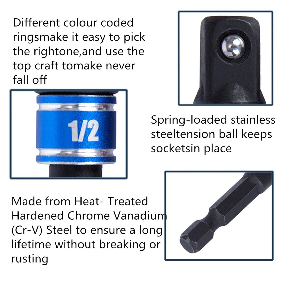 3-Piece Impact Socket Adapter Set