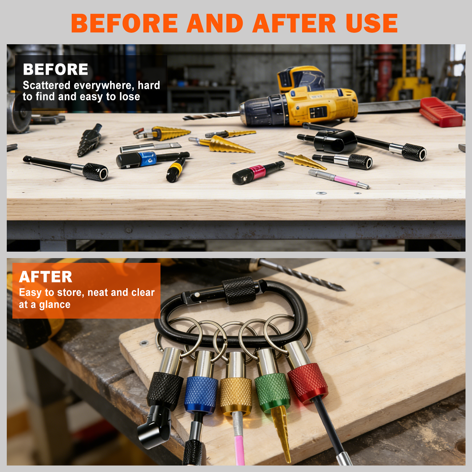 1/4" Quick-Release Bit Holder Keychain