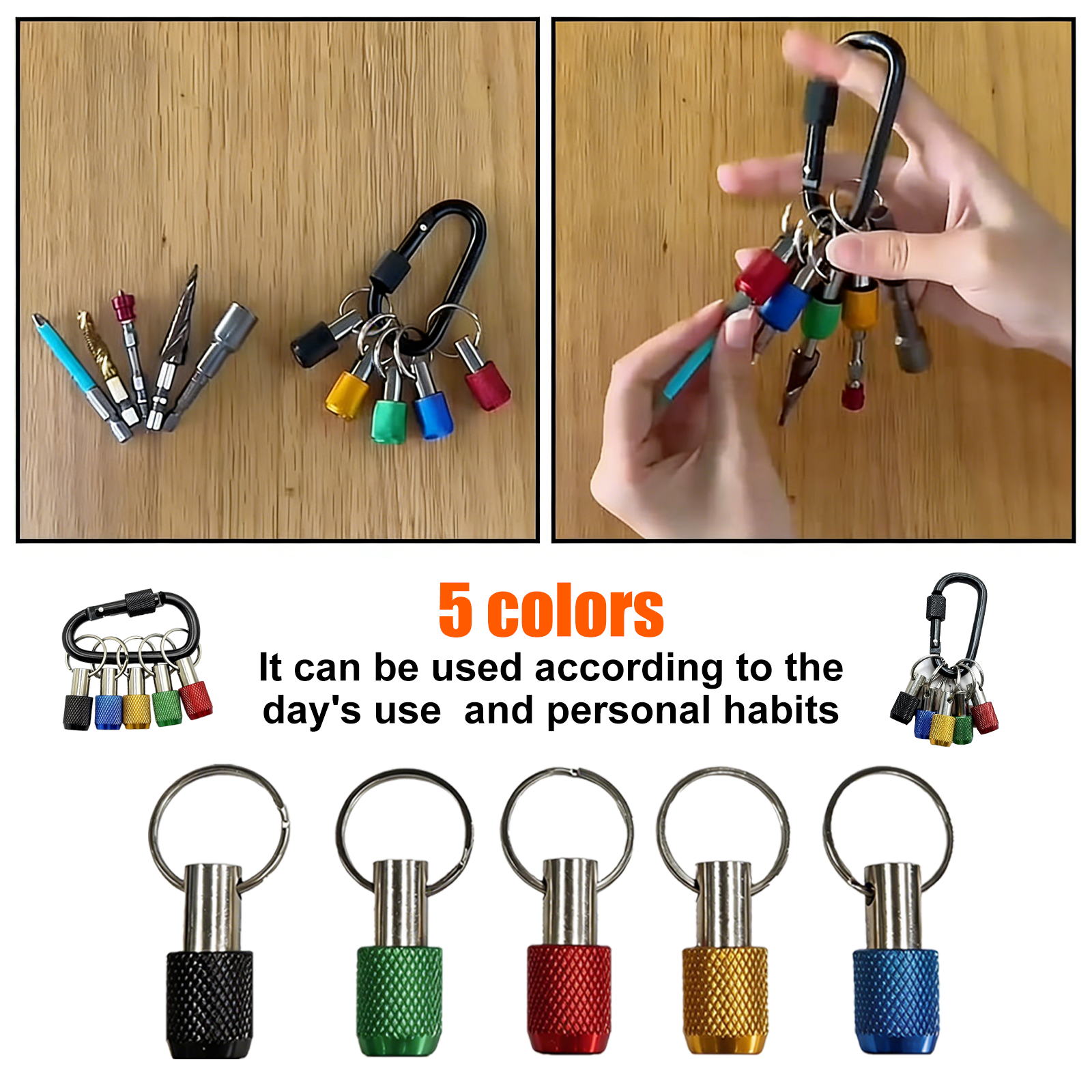 1/4" Quick-Release Bit Holder Keychain image 2