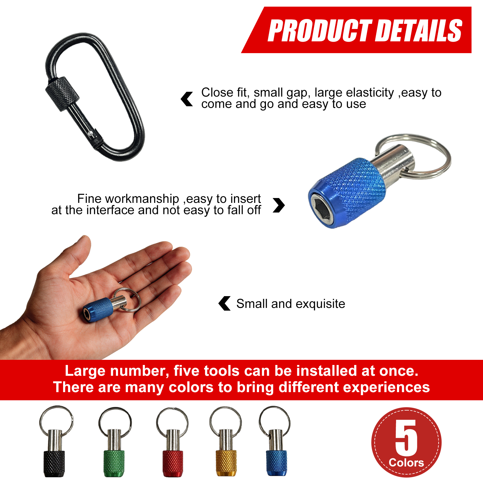 1/4" Quick-Release Bit Holder Keychain image 3