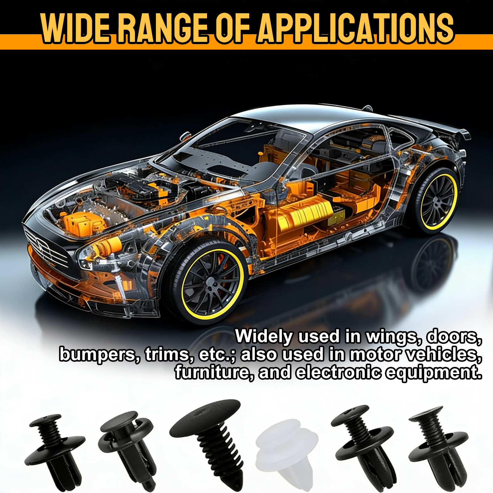 100-Piece Universal Car Clip Kit
