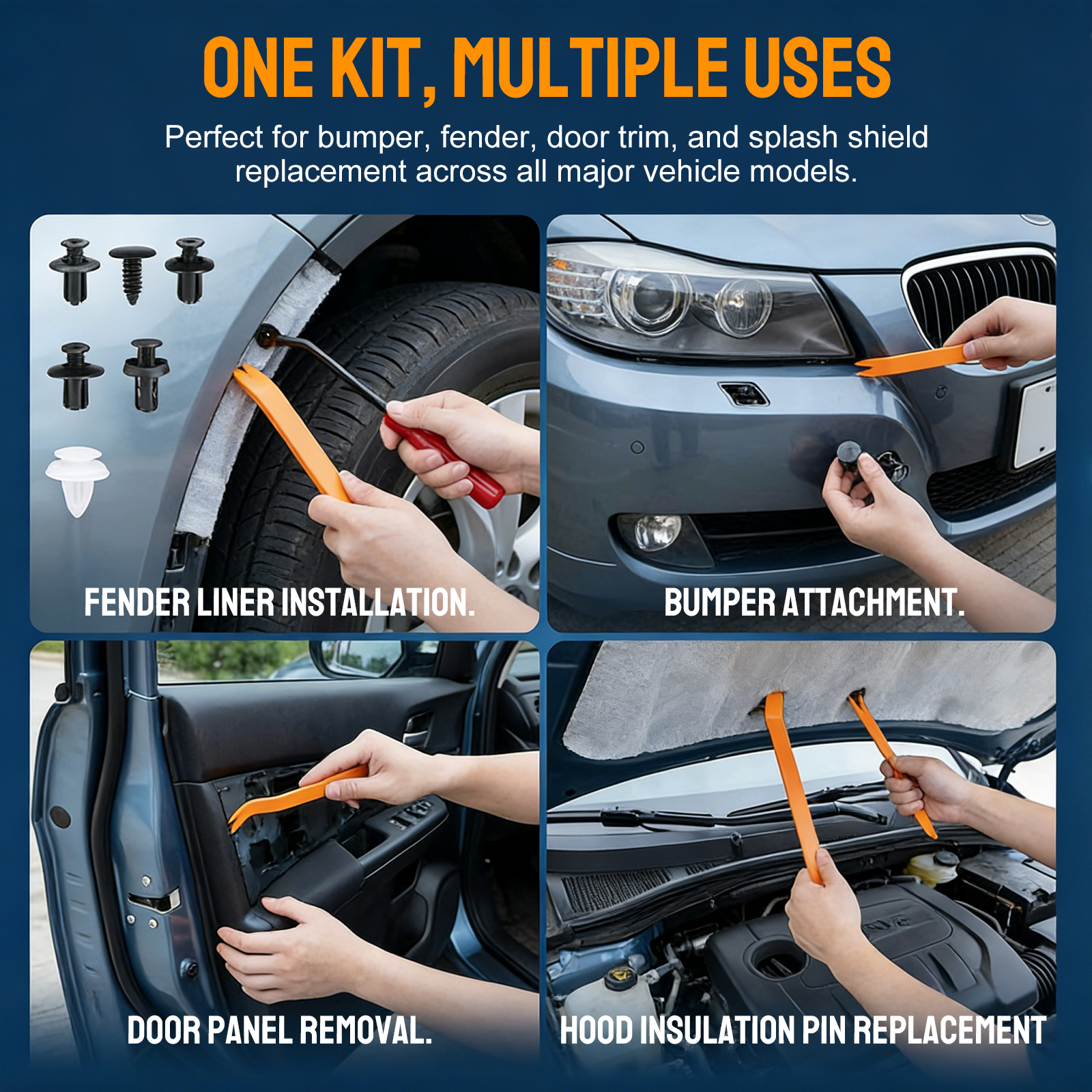 100-Piece Universal Car Clip Kit image 3